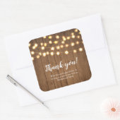 素朴パーティーラフェイクイツウッドサンキュー スクエアシール (封筒)