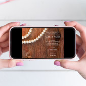 素朴パールスバーンウッドカントリー婚約パーティ 招待状