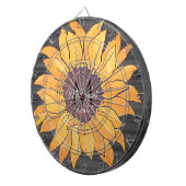 素朴ヒマワリと黄色 ダーツボード (正面右)