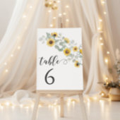 素朴ヒマワリ結婚のテーブル番号 テーブルナンバー