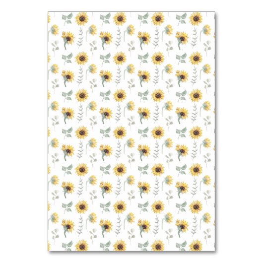 素朴ヒマワリ結婚のテーブル番号 テーブルナンバー (裏面)