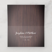 素朴ヒマワリ結婚ウッド プレイスカード (内部開封)