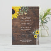素朴ヒマワリ結婚ス 招待状 (スタンド正面)