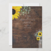 素朴ヒマワリ結婚ス 招待状 (裏面)