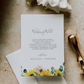 素朴ヒマワリ結婚ユーカリの願い エンクロージャーカード