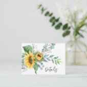 素朴ヒマワリ結婚ユーカリ詳細 エンクロージャーカード (スタンド正面)