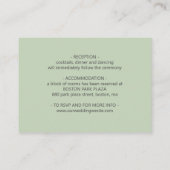 素朴ヒマワリ結婚ユーカリ詳細 エンクロージャーカード (裏面)