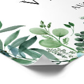 素朴ヒマワリ結婚ユーカリ ポスター (角)