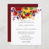 素朴ヒマワリ赤ブルーフローラ結婚ズ (正面/裏面)