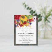 素朴ヒマワリ赤ブルーフローラ結婚ズ シーズンカード (スタンド正面)