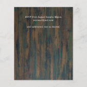 素朴ヒマワリ黄ブルゴーニュフローラ結婚ズ (裏面)