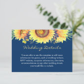 素朴ヒマワリNavy Blueの結婚詳細 エンクロージャーカード (スタンド正面)