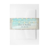 素朴ビーチウッドストリングライト海結婚ズ 招待状ベリーバンド (正面例)