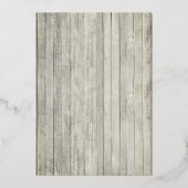 素朴ビーチストリングライトゴールドフォイル結婚ズ 箔招待状 (裏面)