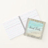 素朴ビーチストリングラ結婚イツのゲストブック ノートブック (内部)