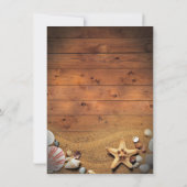 素朴ビーチトロピカル航海のバースデーパーティー 招待状 (裏面)