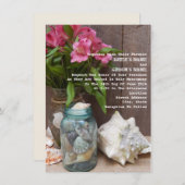 素朴ビーチフローラ 招待状 (正面/裏面)