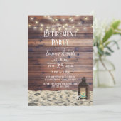 素朴ビーチランタン&ヒトデ退職パーティー 招待状 (スタンド正面)