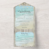 素朴ビーチ先ウェディングメニューオプション オールインワン招待状 (内側)