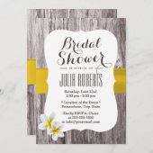 素朴ビーチ夏フローラブライダルシャワー 招待状 (正面/裏面)