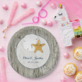 素朴ビーチ流木サンドドル結婚ズ ペーパープレート (パーティー)