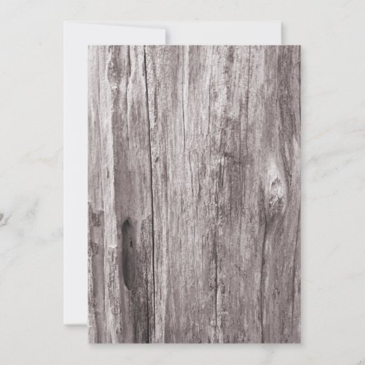 素朴ビーチ流木ブライダルシャワー招待状 招待状 (裏面)