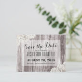 素朴ビーチ流木レース日付を保存 案内ポストカード (スタンド正面)