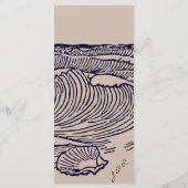 素朴ビーチ海ウェーブ結婚のディナーメニュー メニュー (裏面)