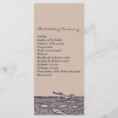 素朴ビーチ海波結婚式プログラム プログラム (裏面)