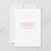 素朴ビーチ結婚式レッド&ブルーフィッシュRSVP 出欠カード (裏面)