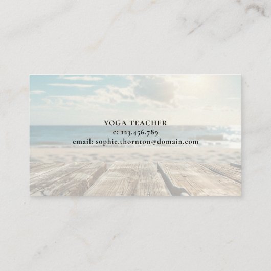 素朴ビーチ 名刺 (裏面)