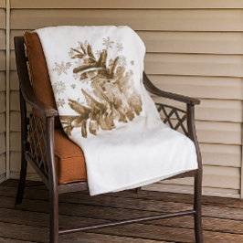 素朴ピネコーンズインザスノーフリースブランケット フリースブランケット