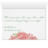 素朴ピンクのフローラグ結婚リー感謝していウッドユー (内部横(下))