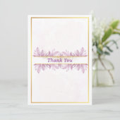 素朴ピンクの水結婚色のサンキューカード サンキューカード (スタンド正面)