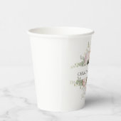 素朴ピンクパーソナライズされたロ結婚ス 紙コップ (右)