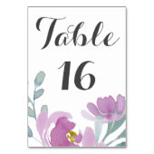 素朴ピンク色のフローラ結婚の テーブルナンバー (裏面)
