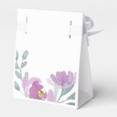 素朴ピンク色のフローラ結婚の フェイバーボックス (裏面サイド)