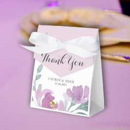 素朴ピンク色のフローラ結婚の フェイバーボックス