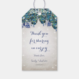 素朴ピーコックネイビー素朴クス ギフトタグ