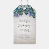 素朴ピーコックネイビー素朴クス ギフトタグ (正面)