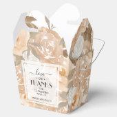 素朴ピーチ水彩フローラ結婚ズ フェイバーボックス (オープン)