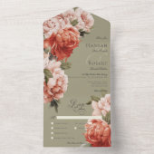 素朴ピーチ&ラストピーニーズオンセージディナー オールインワン招待状 (内側)