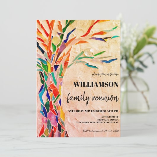 素朴ファミリーツリーファミリー懇親会 招待状 (スタンド正面)