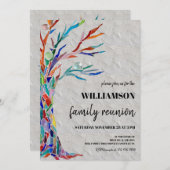 素朴ファミリーツリーファミリー懇親会 招待状 (正面/裏面)