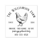 素朴ファミリーファームカスタムエッグカートン セルフインキングスタンプ (デザイン)