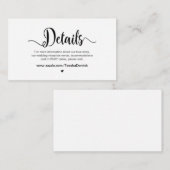 素朴ファームスクリプ結婚ト、詳細 エンクロージャーカード (正面/裏面)