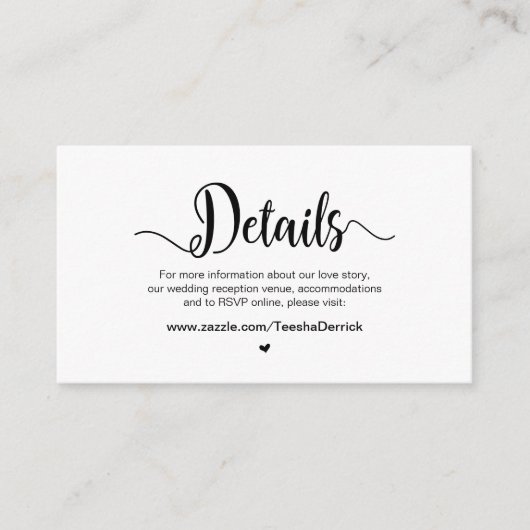 素朴ファームスクリプ結婚ト、詳細 エンクロージャーカード (正面)