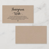 素朴ファームブラウンクラフト、ハネムーンウィッシュ エンクロージャーカード (正面/裏面)