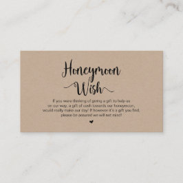 素朴ファームブラウンクラフト、ハネムーンウィッシュ エンクロージャーカード