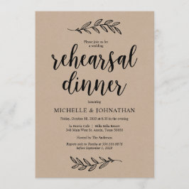 素朴ファームブラウンクラフト、リハーサルディナー 招待状